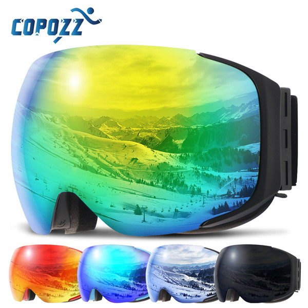 Magnetic Ski Goggles New Double Layers Uv400 Anti-fog Big Ski Mask Glasses Skiing Men Women Snow Snowboard Goggles