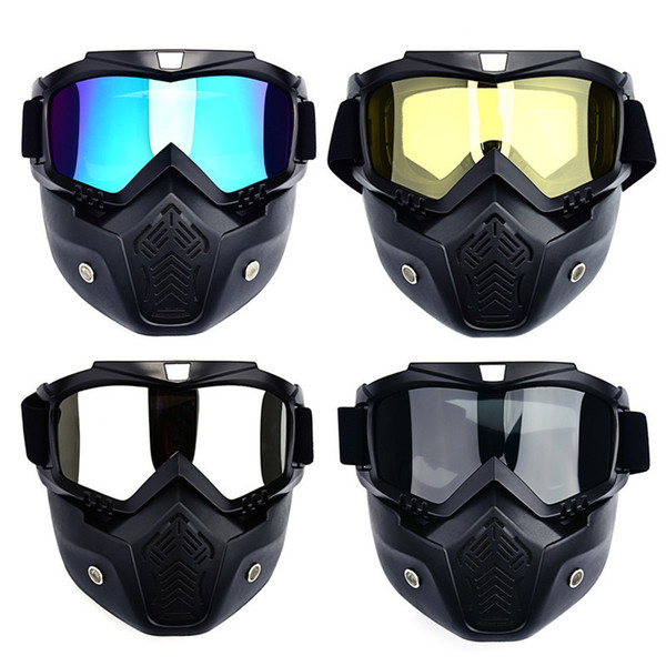 Men Ski Snowboard Mask Winter Ski Snowmobile Goggles Windproof Skiing Glasses Sunglasses With Mouth Filter