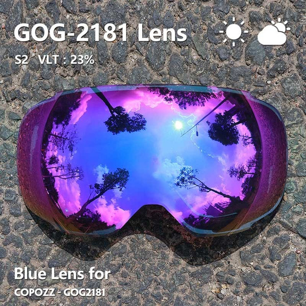 Magnetic Lenses For Ski Goggles Gog-2181 Lens Anti-fog Uv400 Spherical Ski Glasses Snow Snowboard Goggles(lens Only)