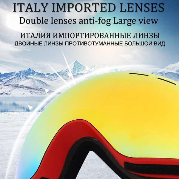 Ski Goggles Men Women Snowboard Goggles Glasses For Skiing Uv400 Protection Snow Skiing Glasses Anti-fog Ski Mask