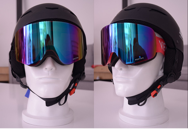 Ski Goggles With Case Double Lens Uv400 Anti-fog Ski Snow Glasses Skiing Men Women Winter Snowboard Eyewear Hb108