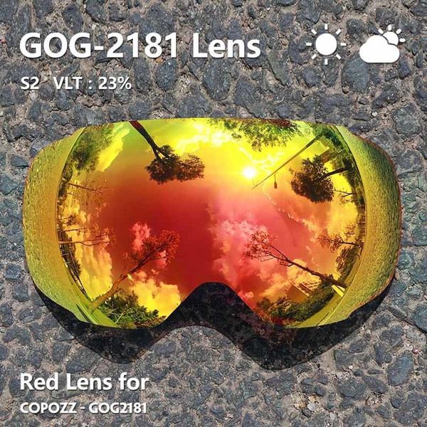 Magnetic Lenses For Ski Goggles Gog-2181 Lens Anti-fog Uv400 Spherical Ski Glasses