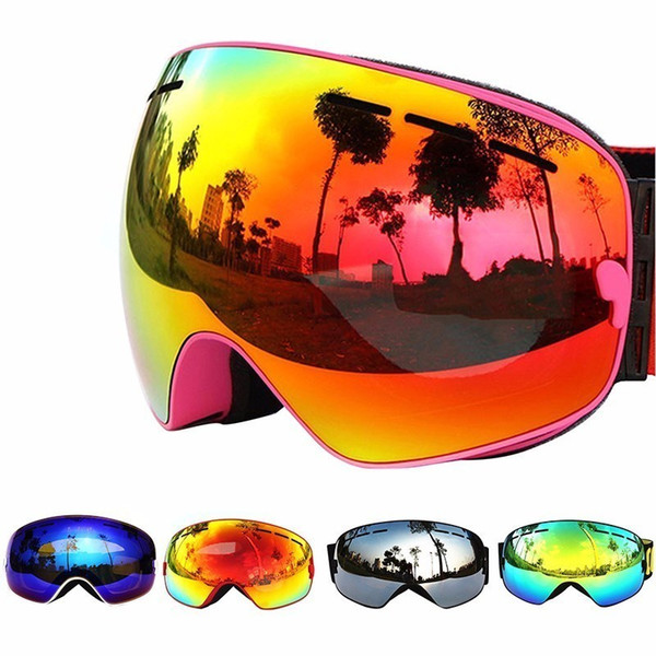 Ski Goggles Double Layers Uv400 Anti-fog Big Ski Mask Glasses Skiing Men Women Professional Snow Eyewear Gog-201 Lens