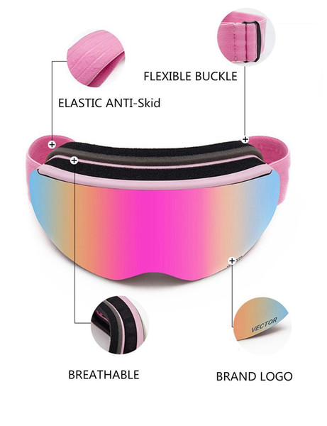 Ski Goggles Uv400 Protection Anti-fog Snowboard Ski Glasses For Men Women Snowboard Ski Glasses Snow Eyewear