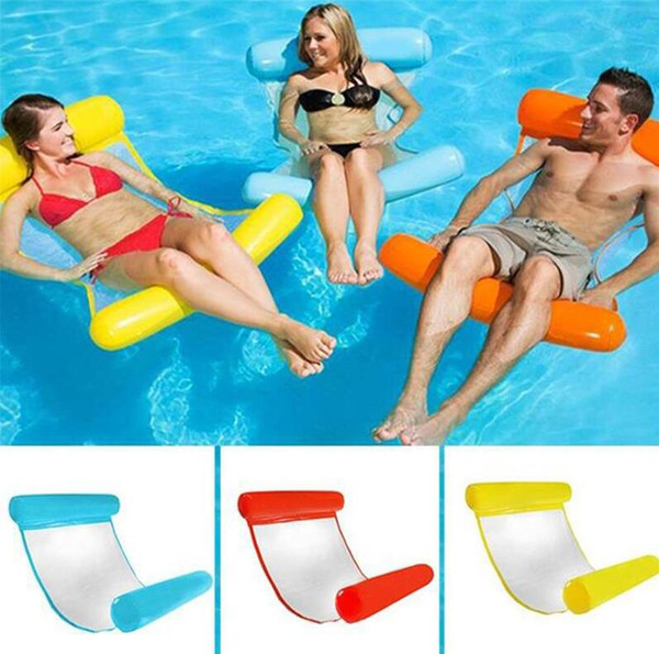 New Inflatable Lounge Chair Pool Float Swimming Float Hammock Inflatabl Bed Lounger Floating Pool Party Toys Beach Air Mattress For Adults