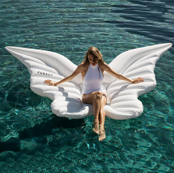 New 250x180CM Inflatable Float Wing Butterfly Shape Floating Beach Float Hammock Lounge Bed Pool Chair Swimming Float Pool Toys For Adults
