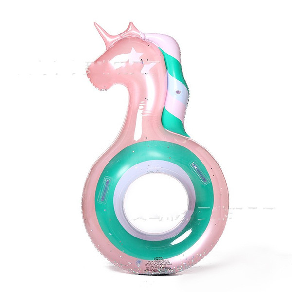 PVC Solid Security Swimming Circle Adult Kids Universal Portable Inflatable Floats Mermaid Sequins Unicorn Popular Anti Wear Fashion 25klI1