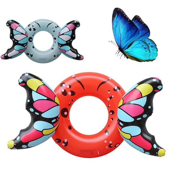 PVC Thickening Originality Inflatable Floats Cartoon Butterfly Adult Swimming Ring Summer Beach Popular Anti Wear Fold Hot Sale 37hqI1
