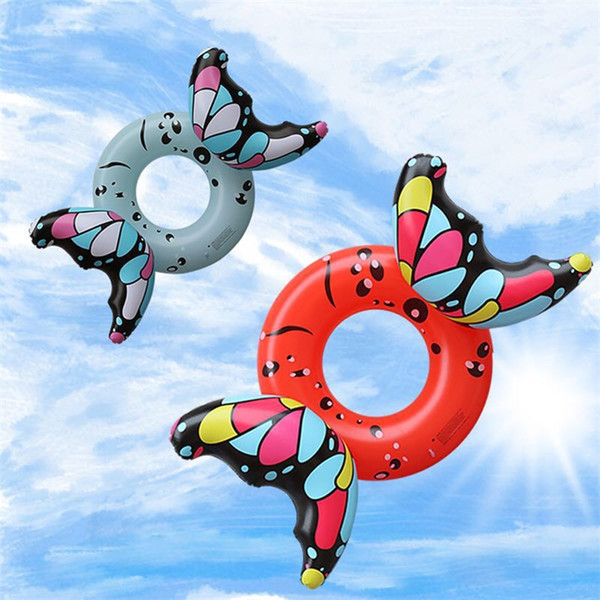Cartoon Butterfly Creative Inflatable Floats Adult Red Thickening PVC ECO Friendly Swimming Ring Portable Anti Wear Factory Direct 37hqI1