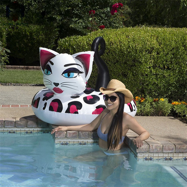 Men Women Universal Inflatable Floats PVC Enlarge Lovely Cat Swimming Circle Pool Party Thickening Anti Wear Portable Hot Sale 40xlI1