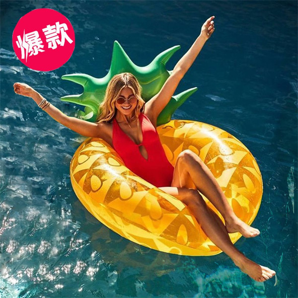 Water Swim Floating Bed Pineapple Floatings Row Women Men Outdoor Motion Supplies Larger The New Green Leaf 25dy C1