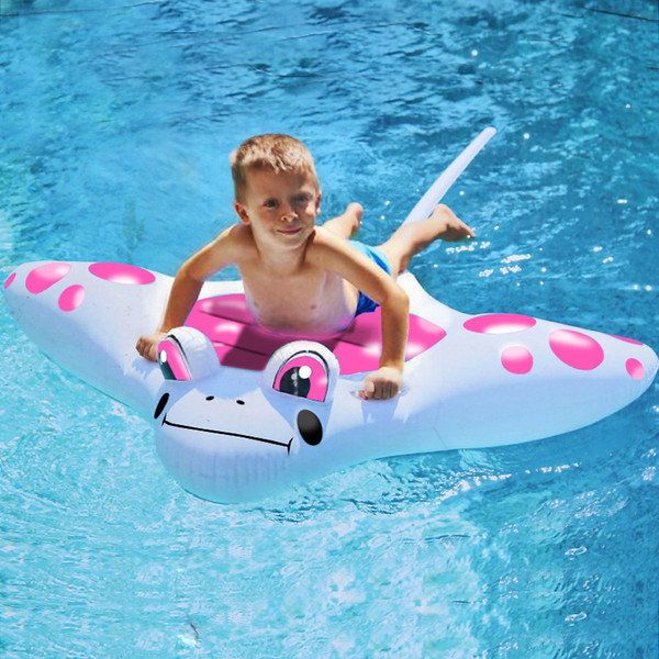 Water Children Inflatable Floats Skate Mounts Beach Folding Inflate Toys Pink White Portable Blow Up Lilo Hot Sale 36 8bsD1