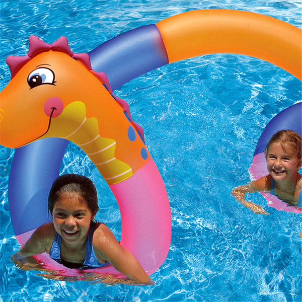 Seahorse Swim Ring Snake Shape Floating Row Outdoor Motion Supplies Environment Protection Colorful Child Inflatable Creative 33 35hs C1