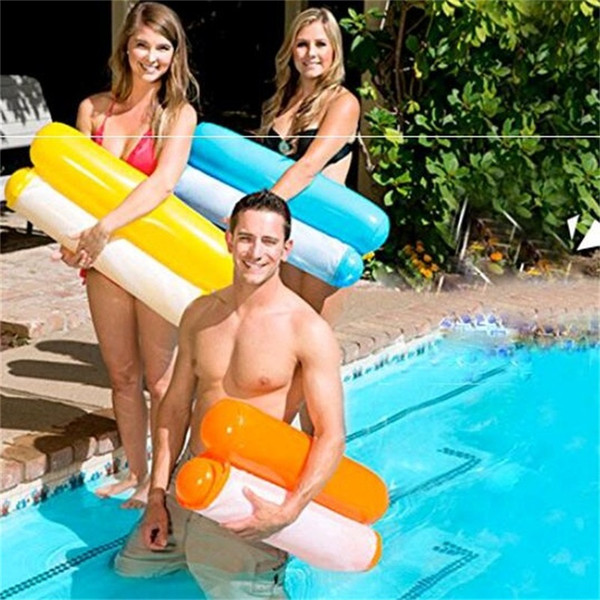 Aquatic Floating Bed Inflatable Hammock Double Purpose Backrest Belt Net Single Person Sofa Hot Sunbathe Colors Mix 22ytf1