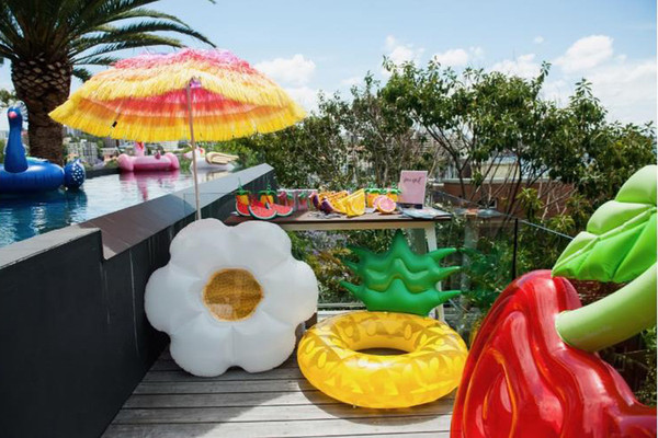 Adult Inflatable Pineapple Pool Float Summer Outdoor Beach Swim Ring
