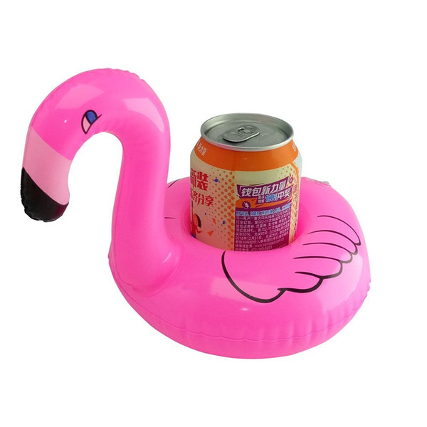 Flamingo Inflatable Tin Cans buoy Lifebuoy Swim ring Float Cold cup tray fun creative pool toys