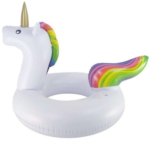 INS Inflatable Unicorn Floats Kids Unicorn Float Swimming Ring Baby Adult Unicorn Life Buoy Floating Ring Outdoor Play CCA11542 10pcs