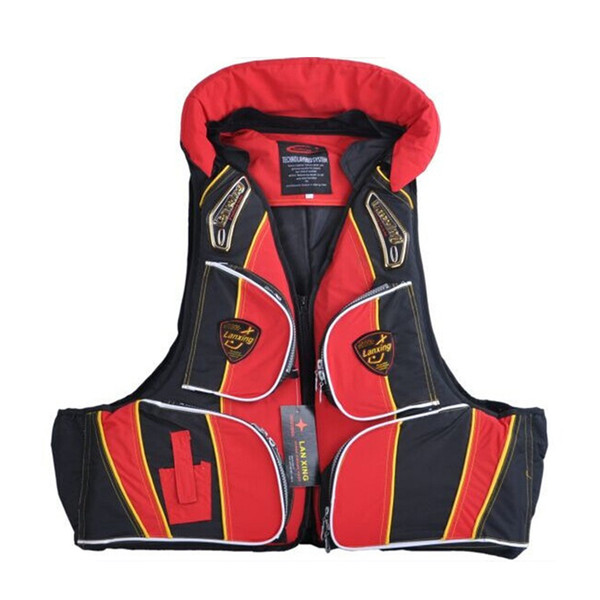 Professional Fishing Life Jacket for Adults Multi-pocket Fishing Foam Vest Survival Suit Fishing Jacket EPE Floating Vest