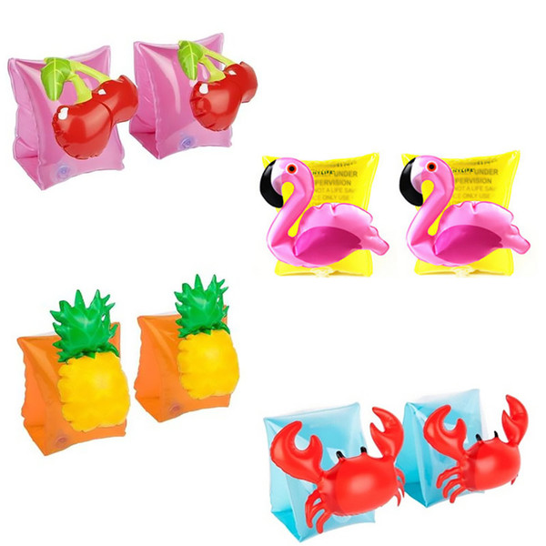 Cute Animal Shape Inflatable Arm Float For Baby Girls Boys Dual Airbag Safety Float Cuff Baby Kids Swimming Pool Accessories