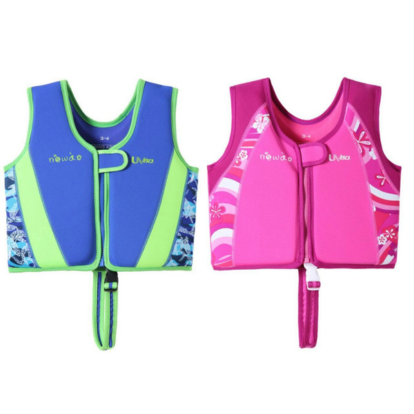 Kids neoprene life jacket swim jacket vest for kids swimming aid float device for children 1-12years 4 colors