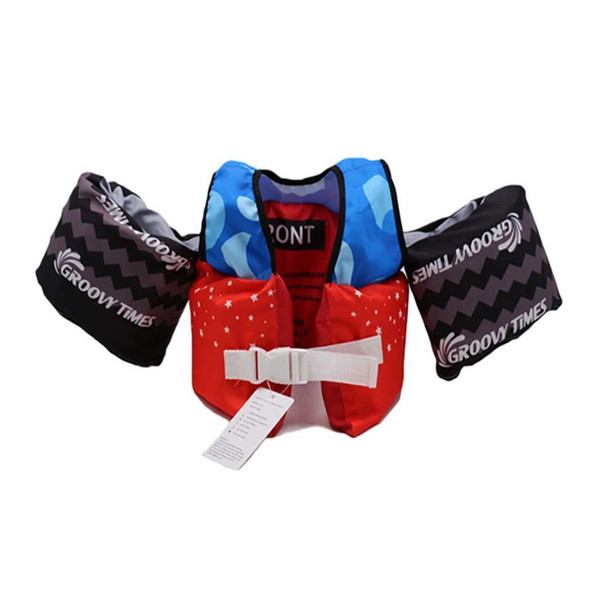 Children Swimming Buoyancy Vest Floating Suit Swim, pool, beach Swimming Red, Blue Lifesaving Cartoon Vest