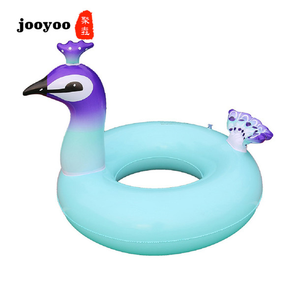 New Inflatable Peacock Swimming Ring Water Lifesaving Products Pvc Inflatable Underarm Lifebuoy Adult Swimming Ring jooyoo