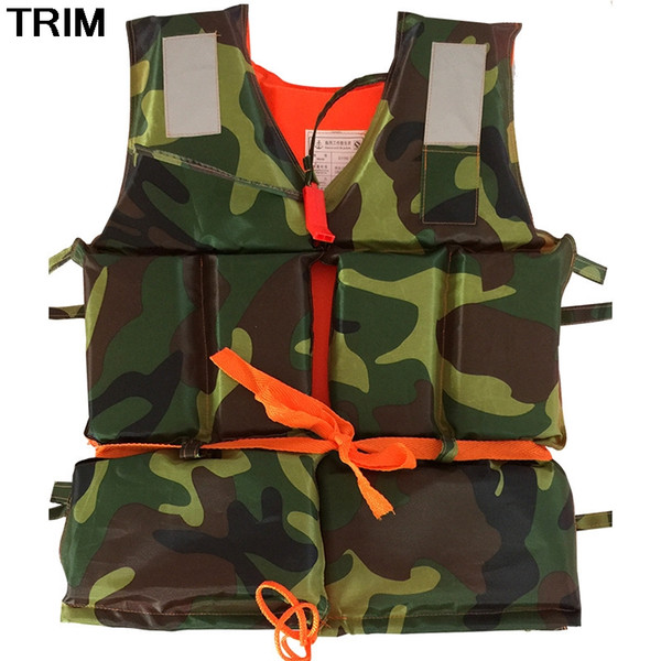 Camo Survival Boat Sail Life Vest Kayak Swim Working Bubble Jackets Bathing Suit Lifesaving With Whistle Life Jacket For Adult
