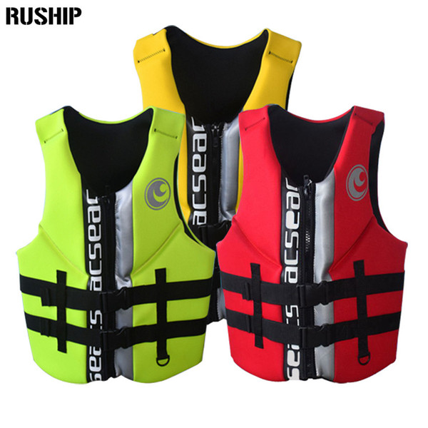 Hisea High Quality Professional Neoprene Adult Life Jackets Thick Water Floating Surfing Snorkeling Fishing Racing Vest Portable