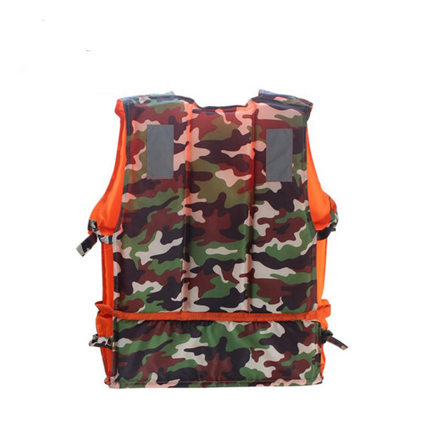 Working adult foam life jacket swimsuit camouflage life vest with life whistle at 9017 - 1