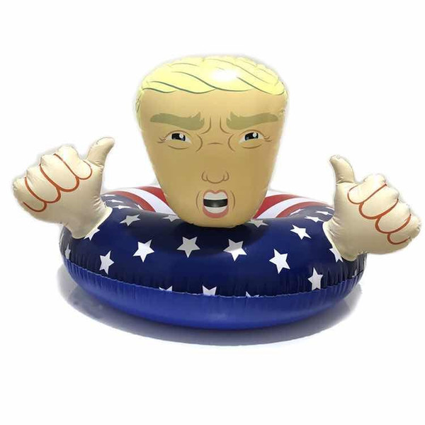 Trump Swim Ring Inflatable Floats Buoy INS Cartoon 110cm Giant Summer Fun Inflatable Beach Play Water Fun Pools Float Seat AAA2021
