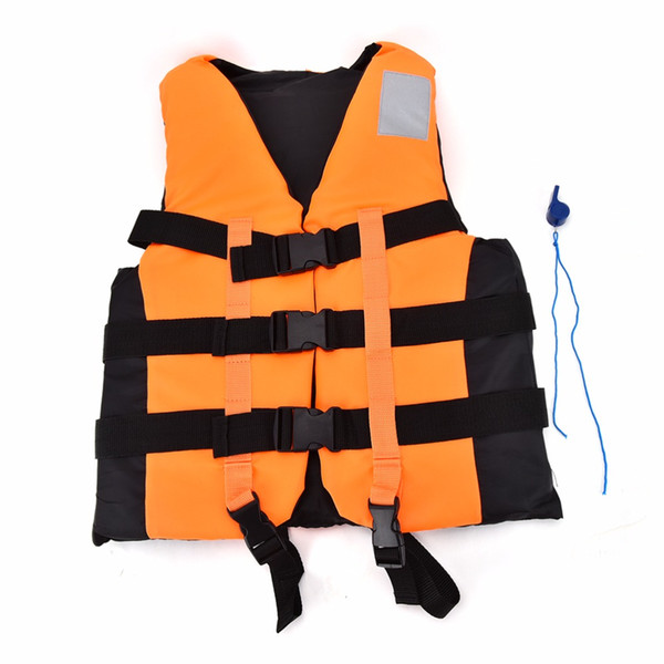 Fashion-Wholesale- Adult Life Vest Jacket Universal Swimming Boating Ski Drifting Foam Vest with Whistle Prevention S-XXL Sizes