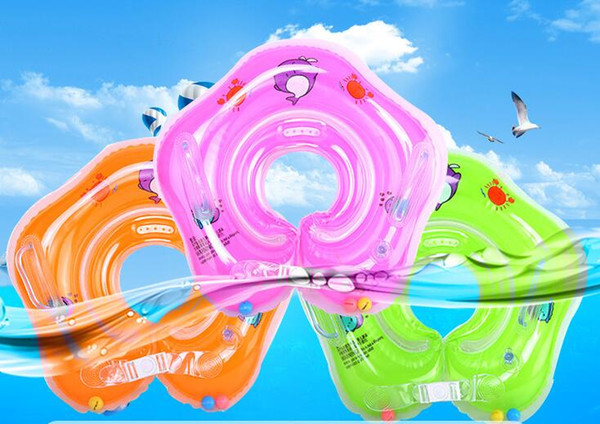 Newborn inflatable neck swimming ring baby swim floats adjusted baby Inflatable Tube Ring Safety swim pool toy
