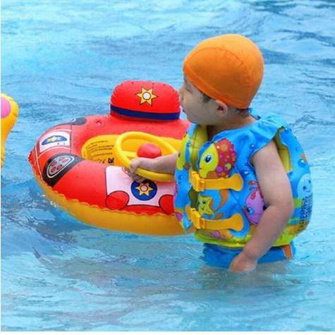 lovely cartoon play fish children life jacket life vest inflatable vest swimwear EMS free shipping