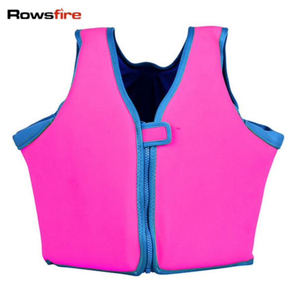 Rowsfire Children Vest Inflatable Swimmer Life Jackets Saving Gilet Vest for Surfing Drifting Water Safety - Red L