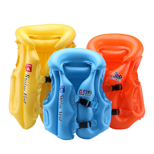PVC Baby Life Vest Kids Children Float Inflatable Swimsuit Swim Vest Life Jacket Buoyancy Swimming Aid S M L