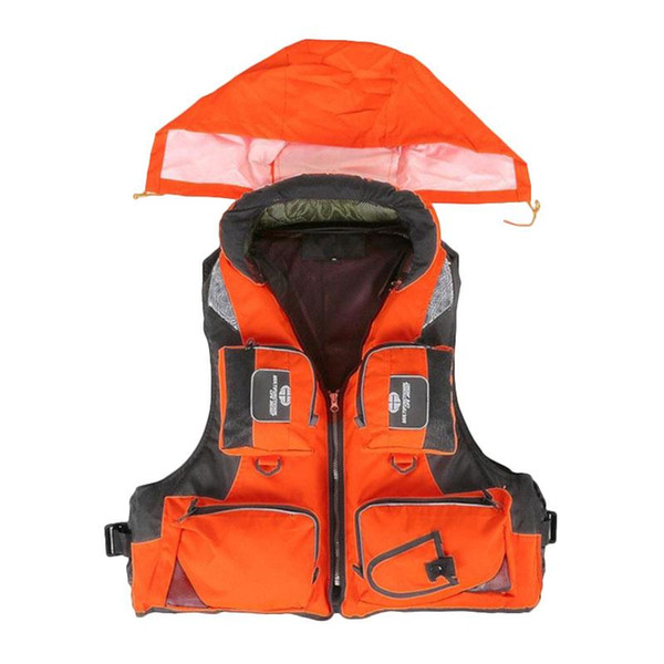 Wholesale- Professional Adult Life Jacket Fishing Polyester Adult Safety Life Jacket Survival Vest Swimming Boating Drifting Ski Foam Vest