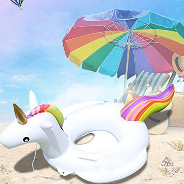 2017 New Giant Inflatable Flamingo Pool Toy Float Inflatable Rose Pink Cute Ride-On Pool Swim Ring for Water Holiday Fun Party