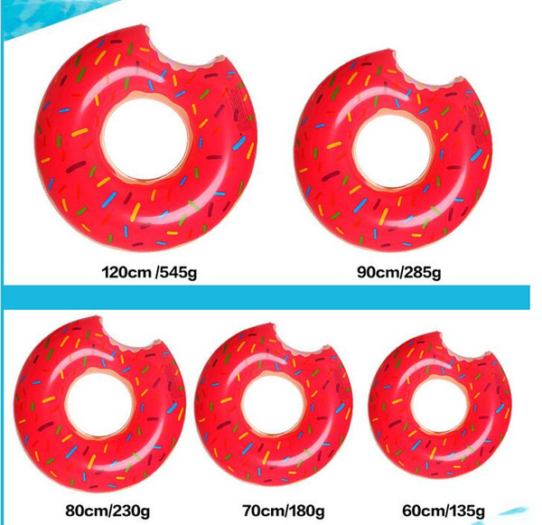 90cm Swimming Float Swim Ring Adult pool floats raft beach toys swim pool floats life buoy Strawberry Donut swim ring