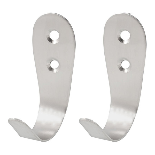 Super sell Bathroom Stainless Steel Hook Wall Mounted Hangers 2 Pcs
