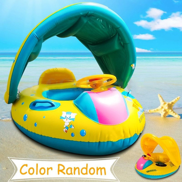 Baby Kids Summer Swimming Pool Swimming Ring Inflatable Swan Swim Float Water Fun Pool Toys Swim Ring Seat Boat Sport for 3-6Y DLH080