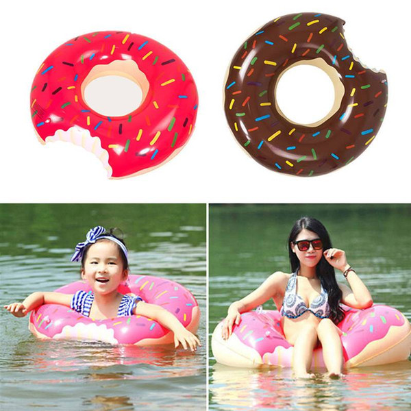 New Inflatable Donut Tube Pool Float Beach Swimming Toy Lilo Swim Ring LARGE Pool ring 2 colors