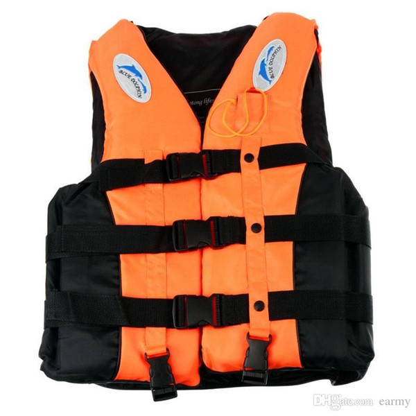 Wholesale- Mayitr Adult Life Jacket Swimwear Polyester Oxford Cloth Swimming Aid Sailing Water Sports with Whistle S-3XL Professional