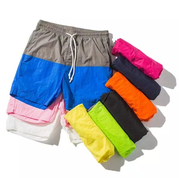 Multi Colors Splicing Men's Speed Dry Shorts New Summer Beach Slacks Comfortable Lovers High Quality Fashion Beach Shorts MMA82