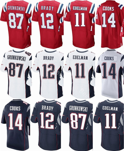 Mens Womens jersey patriot jersey#87 Rob Gronkowski #11 Julian Edelman #14 Brandin Cooks Jerseys Top Quality