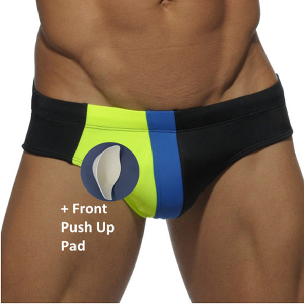 New Swimwear Push Up Pad Men Sexy Mens Swim Briefs Low Waist Swimming Trunks Swimsuit Gay Mens Swimwear Swim Shorts