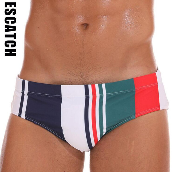 New Mens Swimwear 2019 Summer Sexy Swimming Trunks Hot Men Swimsuit Briefs Beach Shorts costume da bagno uomo