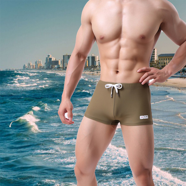 5 Colors Sexy Men's Boxer Briefs Swimming Men's Shorts Swimming Swim Trunks Shorts Slim Sexy Swimwear Pants Gifts 1PC