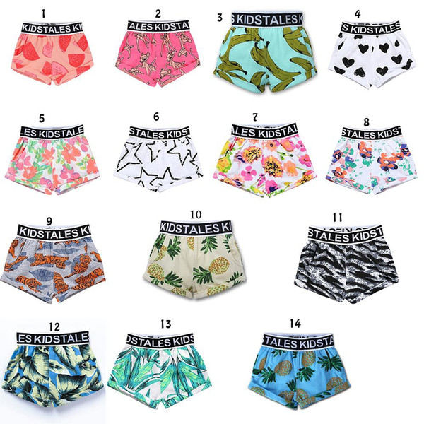 Baby boys Board Shorts children watermelon Pineapple leaves print Swim Trunks Beach Shorts 14 colors Kids Clothing MMA1595 60pcs