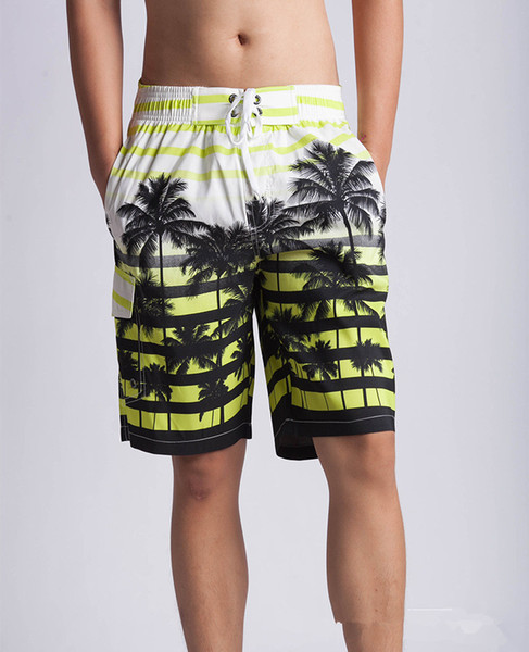 Beach pants men's summer coconut fashion print beach pants quick-drying sports shorts men's factory wholesale 1525