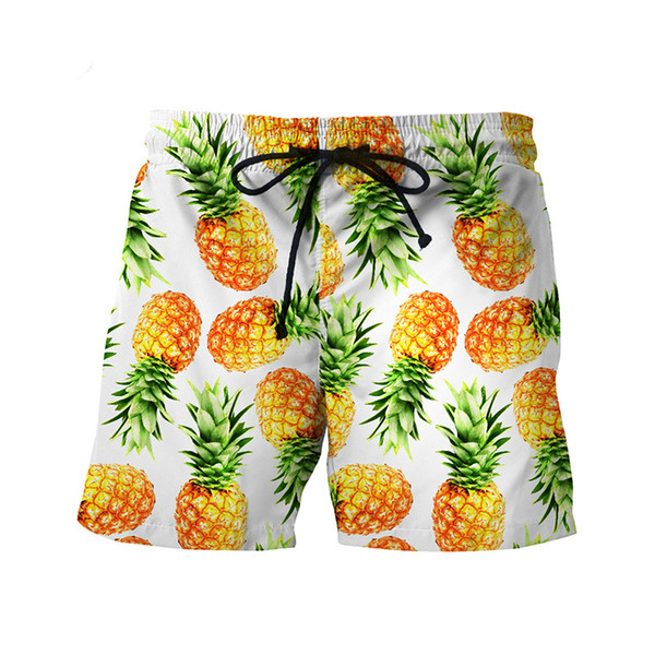Men's 3D Print Beach Boardshorts Tropical Design Swimming Trunks summer suit new swimming trunks creative pineapple print beach pants
